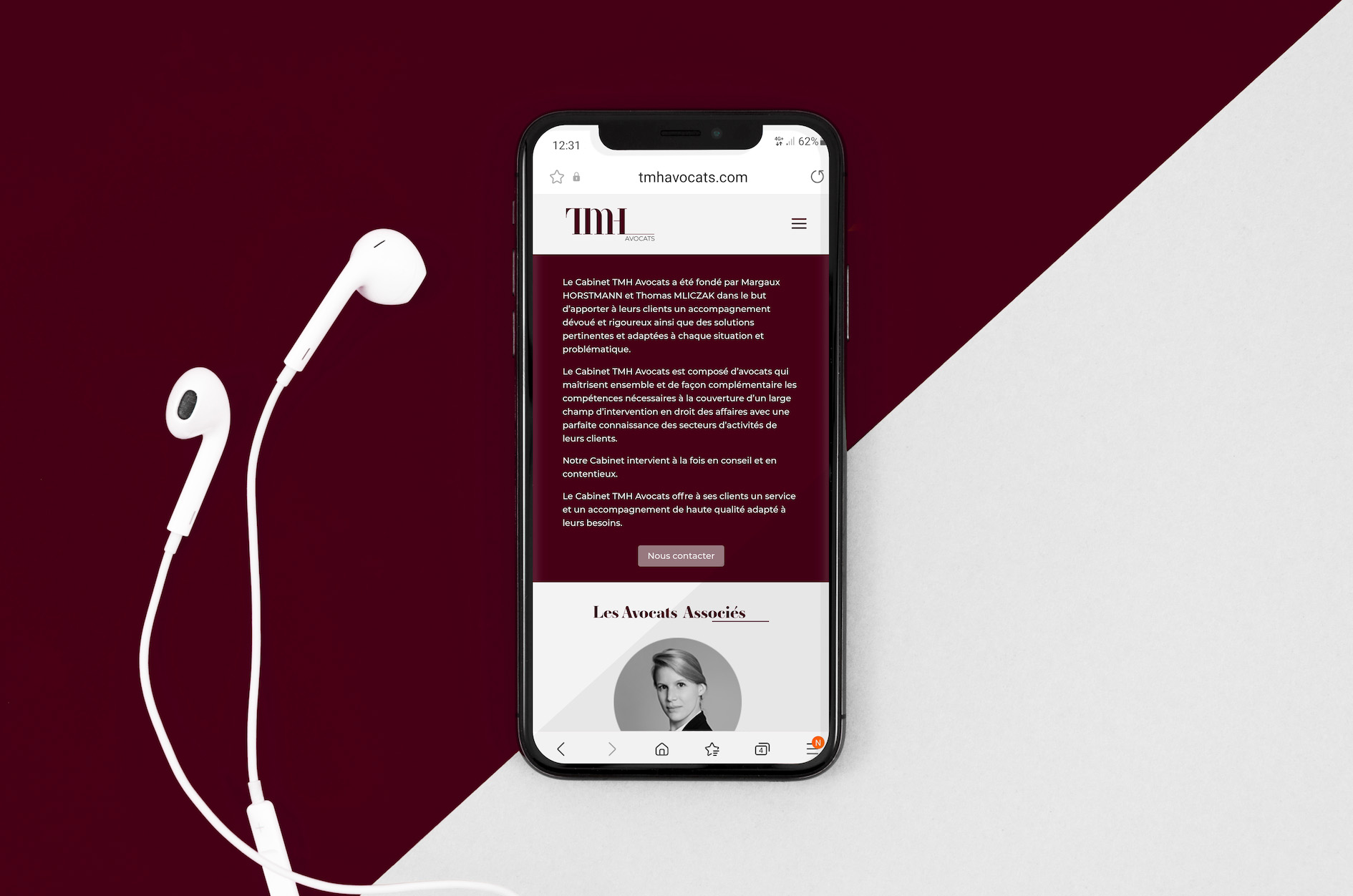 UI design et création de site sur wordpress pour le lancement d'un cabinet d'avocat